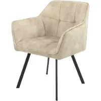 Starfurn Eetkamerstoel Emma Velvet Taupe- Set van 2
