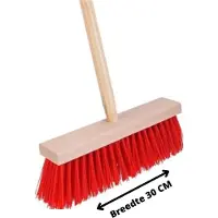 Synx Tools Synx Set 2x Buitenbezem Rood - Tuinartikelen - Veger - 120cm Steel