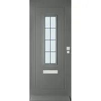 Skantrae Voordeuren SKN 653 Iso glas in lood X | massief hardhout | Deurengigant.nl