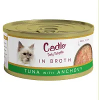 Cadilo Daily Delights - tonijn met ansjovis in bouillon - natvoer kat (70 g) 4 verpakkingen (24 x 70g)