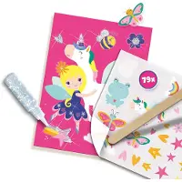 SES Creative - Rub on transfers kaarten - versier kaarten met vrolijke figuren - met glitterlijm - knutselen meisjes