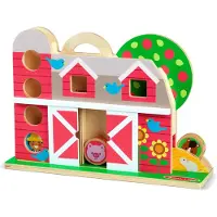 Melissa & Doug GO Tots Houten boerenerf tuimelpret - Houten peuterspeelgoed - Ontwikkelings speelgoed