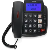 Brondi TELEFONO FISSO BRAVO 90 LCD NERO AUDIO BOOST/VIVAVOCE/LISTA CHIAMATE, Telefoon, Zwart