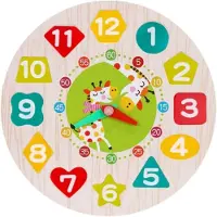 Kruzzel Houten Speelgoedklok - Educatief Plezier voor Jonge Kinderen"