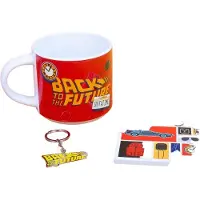 Bandai Back To The Future . Coaster & Keyring Gift Set Mug Goud