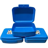 Alpfa – Broodtrommel – Lunchbox – Brooddoos – Set van 3 Stuks – 1,3 Liter – Blauw