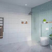 FortiFura Galeria Inloopdouche - mat glas - 60x200cm - 8mm - nano - blind inbouw profiel SW797923 SW1102415