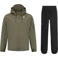 Rogelli Commuter Essential Dames en Heren Regenpak - Zwart/Groen
