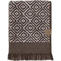Mette Ditmer Badlaken Morocco Chocolate / Off-White - 70 x 135 cm