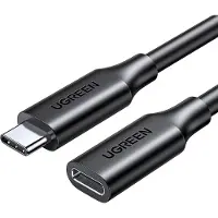 UGREEN - verlengkabel - adapter USB C - (mannelijk) - USB - C - (vrouwelijk) - 100W - 10Gb/s - 1m - zwart