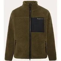 KnowledgeCotton Apparel Vest Knowledge Cotton Apparel Men Teddy Fleece Zip Sweat Dark Olive-S