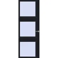 Svedex Binnendeuren Cameo CE106 zwart Blank facetglas | Afgelakt met Superlak | Deurengigant.nl