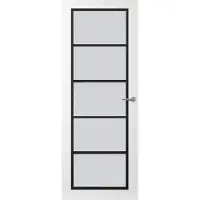 Svedex Binnendeuren Front FR516 Wit Zwart Satijnglas | Afgelakt met Superlak | Deurengigant.nl