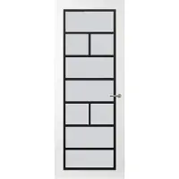Svedex Binnendeuren Front FR505 Wit Zwart Satijnglas | Afgelakt met Superlak | Deurengigant.nl