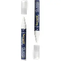 Securit Watervaste krijtstift voor glas en krijtbord - set van 2x - platte punt - 2-6 mm - Krijtstiften