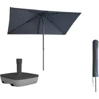 Kopu leon parasol rechthoek 150x250 cm met hoes en voet -