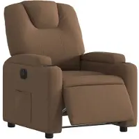 vidaXL Fauteuil verstelbaar elektrisch stof bruin