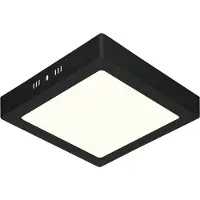 BES LED LED Paneel - 30x30 - 28W - Natuurlijk Wit 4200K - Mat Zwart - Opbouw - Vierkant - Aluminium