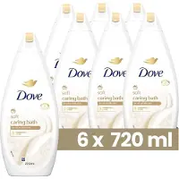 Dove soft Caring Bath Badcrème - 6 x 720 ml - Voordeelverpakking