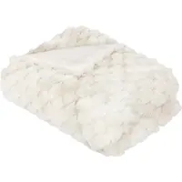 Atmosphera Adriel Fleece Jacquard Deken - 120 x 160 cm, Effen Patroon