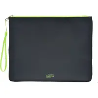 FolderSys Phat-Bag Siliconen Toilettas / Etui A5, antraciet met rits en draaglus, 2 stuks