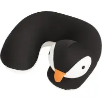 Travelsafe Nekkussen voor kinderen - Pinguin - Zwart - 28 cm