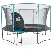 Tp Toys Trampoline 427 cm genius 14 met veiligheidsnet zwart/