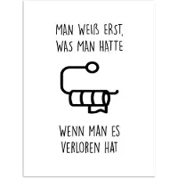 PosterMonkey Poster 30x40 cm - Quotes - Wit - WC papier - Humor - Posters - Wanddecoratie badkamer - Muurdecoratie WC - Decoratieve accessoires - Toilet muur decoratie