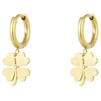 Yehwang Give me luck oorbellen - Oorbellen - oorbellen dames - Goudkleurig - Stainless steel - Sieraden voor dames - Cadeau voor vrouwen
