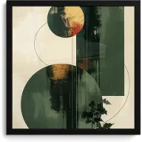 PosterMonkey Poster in lijst - Fotolijst 40x40 cm - Posters - Kunst - Cirkels - Modern - Abstract - Posterlijst zwart - Decoratie - Wanddecoratie woonkamer - Muurdecoratie slaapkamer