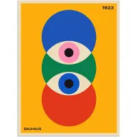 PosterMonkey Poster 30x40 cm - Bauhaus - Abstract - Vintage - Kunst - Art - Posters - Kamer decoratie - Wanddecoratie woonkamer - Muurdecoratie slaapkamer