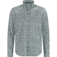 State of Art casual overhemd wijde fit bruin geprint