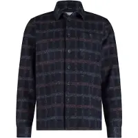 State of Art Overshirt Wolblend Ruit Navy
