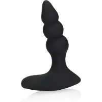 Loveline Geribbelde vibrerende Butt Plug met afstandsbediening