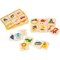 Toys for Life 'Woorden bingo' - Woorden leren - Educatief speelgoed - Sensorisch speelgoed - Spelend leren - Houten speelgoed - Educatief speelgoed 3 tot 7 jaar