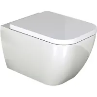 Luca Varess Cordaro hangtoilet Glanzend Wit randloos
