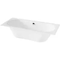 Luca Varess Snello tweepersoons inbouwbad 180 x 80 cm acryl mat wit