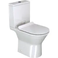 Luca Varess Delano staand toilet glanzend wit open spoelrand met Geberit spoelsysteem