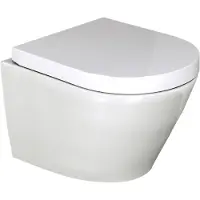 Luca Varess Calibro hangtoilet Glanzend Wit randloos compact