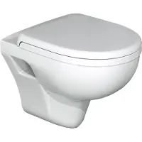 Linie Enzo hangtoilet Glanzend Wit open spoelrand met luxe wc-bril
