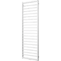 VIPERA Listona enkele handdoekradiator 180 x 50 cm zowel elektrisch als cv mogelijk mat wit zij- en middenaansluiting 911W