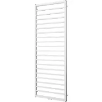 VIPERA Listona enkele handdoekradiator 180 x 60 cm zowel elektrisch als cv mogelijk mat wit zij- en middenaansluiting 1030W