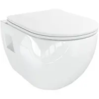Linie Waldo hangtoilet Glanzend Wit randloos