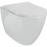 Luca Varess Vinto staand toilet back to wall Glanzend Wit randloos met dunne wc-bril
