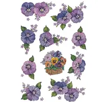 Herma Etiket 3818 bloem paars - 9 stuks