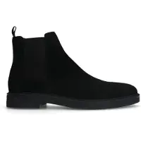 Manfield Zwarte suède chelsea boots | Maat 42