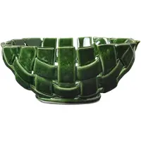 Ferm Living Plait Bowl Emerald Green | Ø24