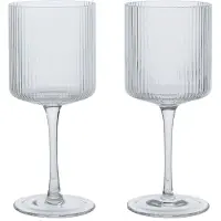 Ferm Living Ripple Wittewijn Pak Van 2 Doorzichtig - Wijnglazen Glas Clear - 1104270095