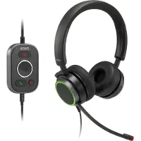 Snom A330d Headset Bedraad Duo (Bedraad, USB-A), Kantoorheadset, Zwart