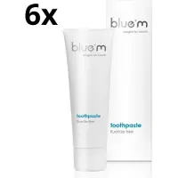 Bluem 6x Tandpasta Fluoride Vrij 75 ml - Voordeelverpakking